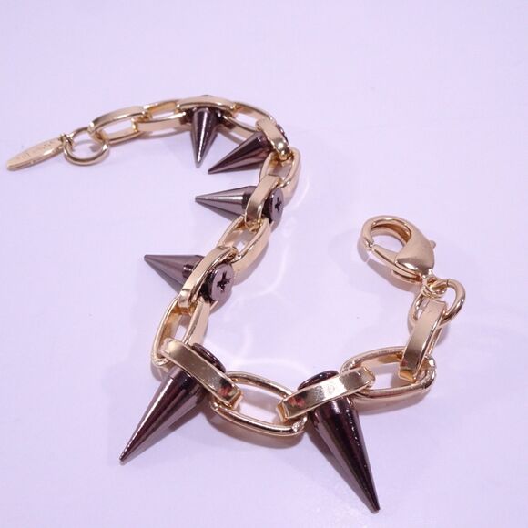 Joomi Lim Single Row Spike Bracelet Gold Rhodium NWOT 158 - Picture 3 of 8